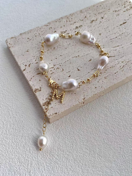Handmade Freshwater Pearl Bracelet Real Peals