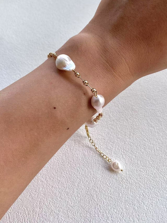 Handmade Freshwater Pearl Bracelet Real Peals