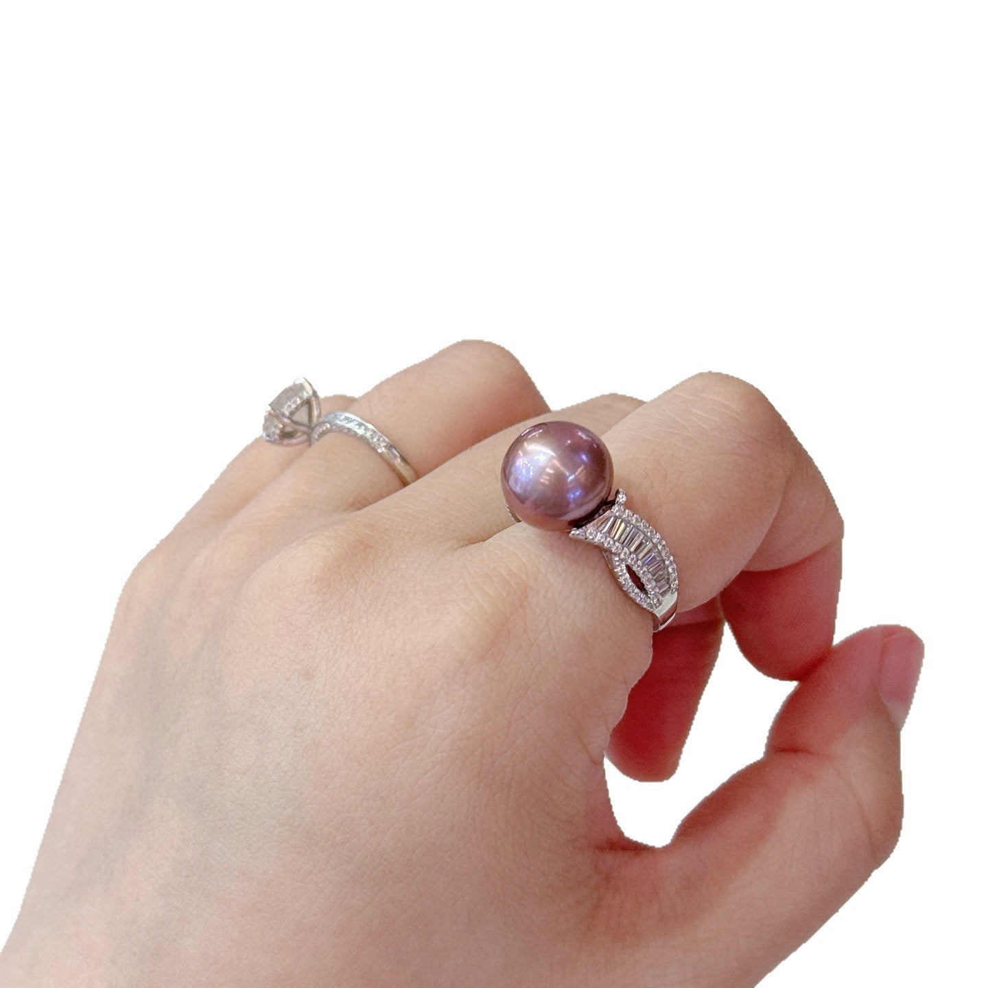 Edison Pearl 925 Sterling Sliver Ring 11-12mm